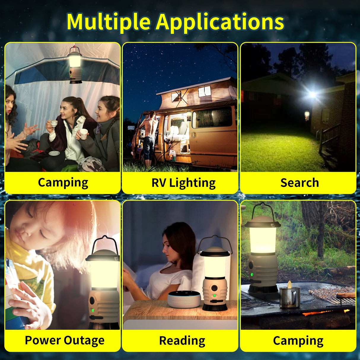 Skywoods L50270 Camping Lantern - use cases for camping, caravans, search and power cuts