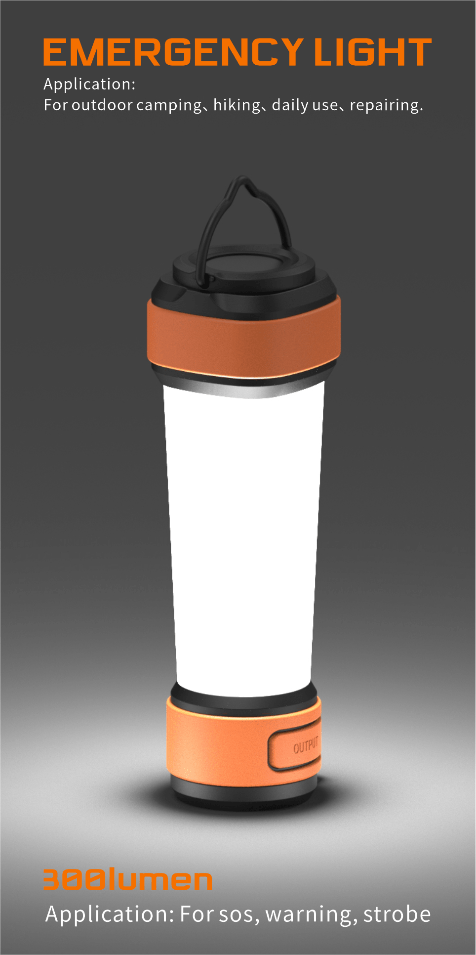 Skywoods L70931 Camping Lantern - emergency light hanging in use