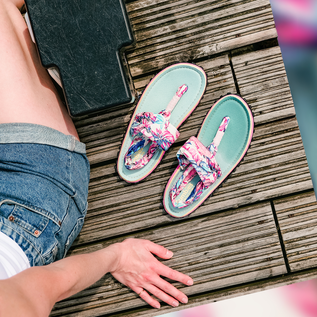 Gumbies Slingback Sandals - Women's Mint / Pink alternate view 2