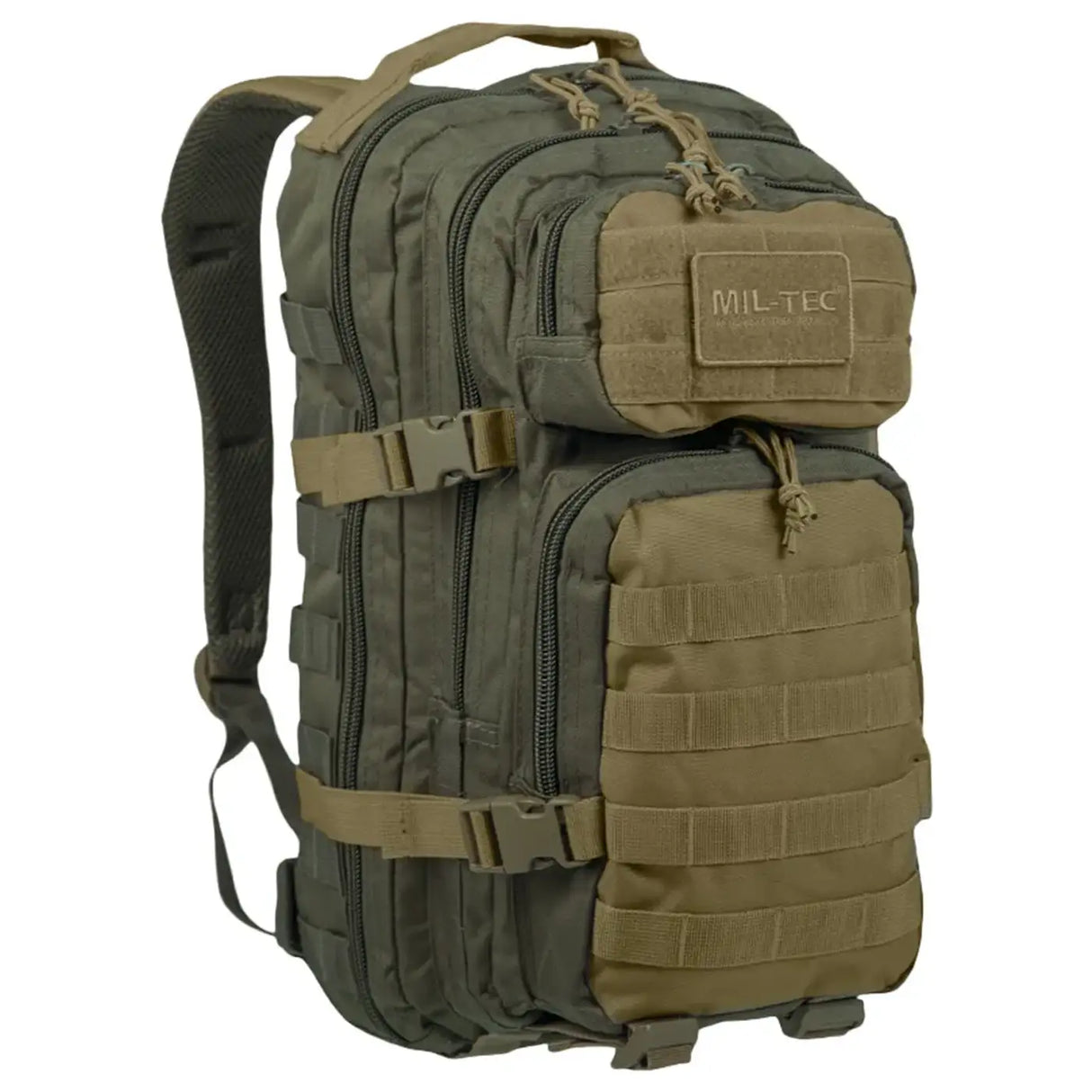 Mil-Tec Small Ranger MOLLE Assault Rucksack Green/Coyote | Task Outdoor