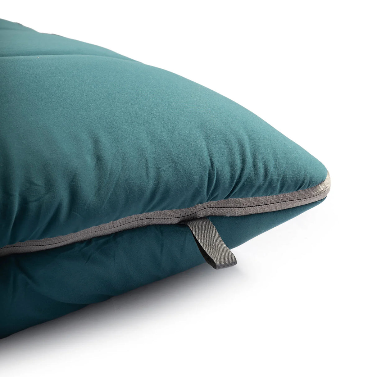 Vango Stellar Grande Sleeping Bag in oasis blue close up of zip