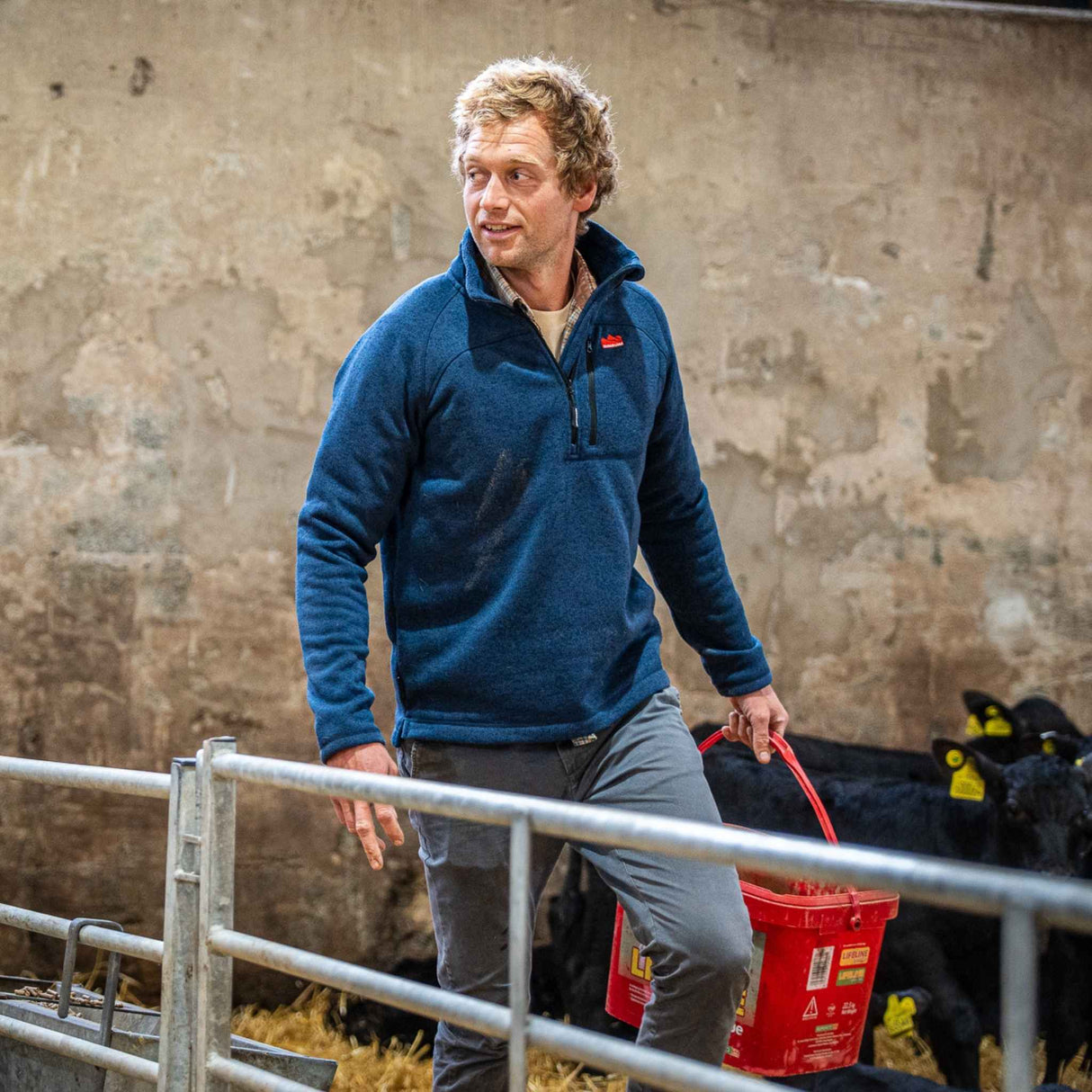 Sugar Loaf Fell Half Zip Fleece Top in Navy Blue for hiking, outdoor