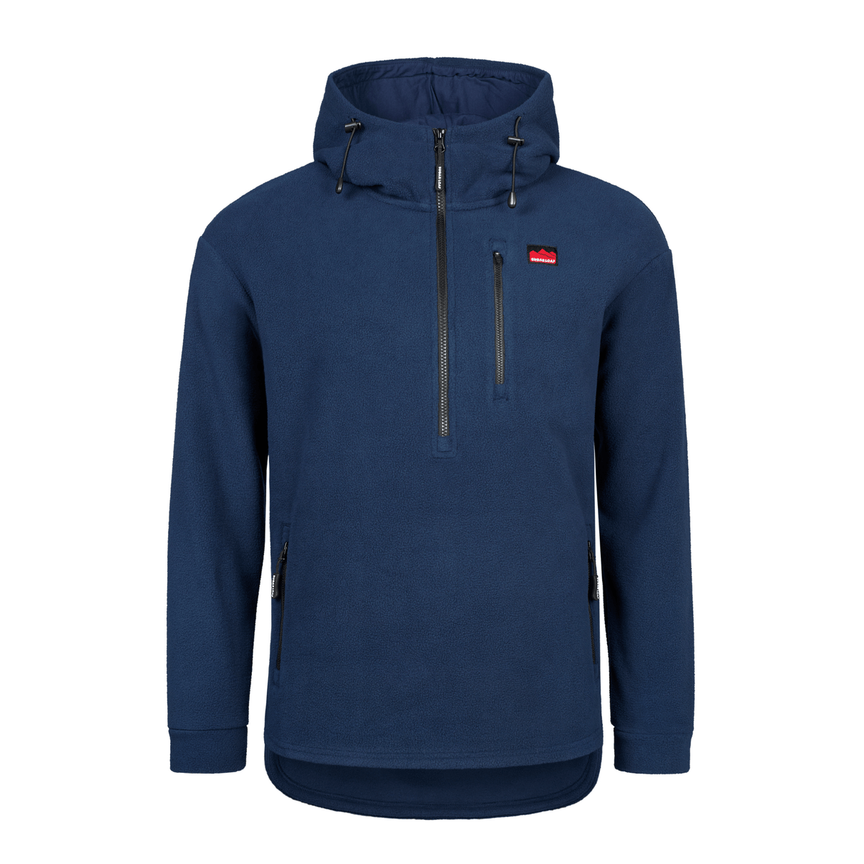 Sugar Loaf Shepherd Polar Fleece Hoodie in Navy Blue from the front on white background
