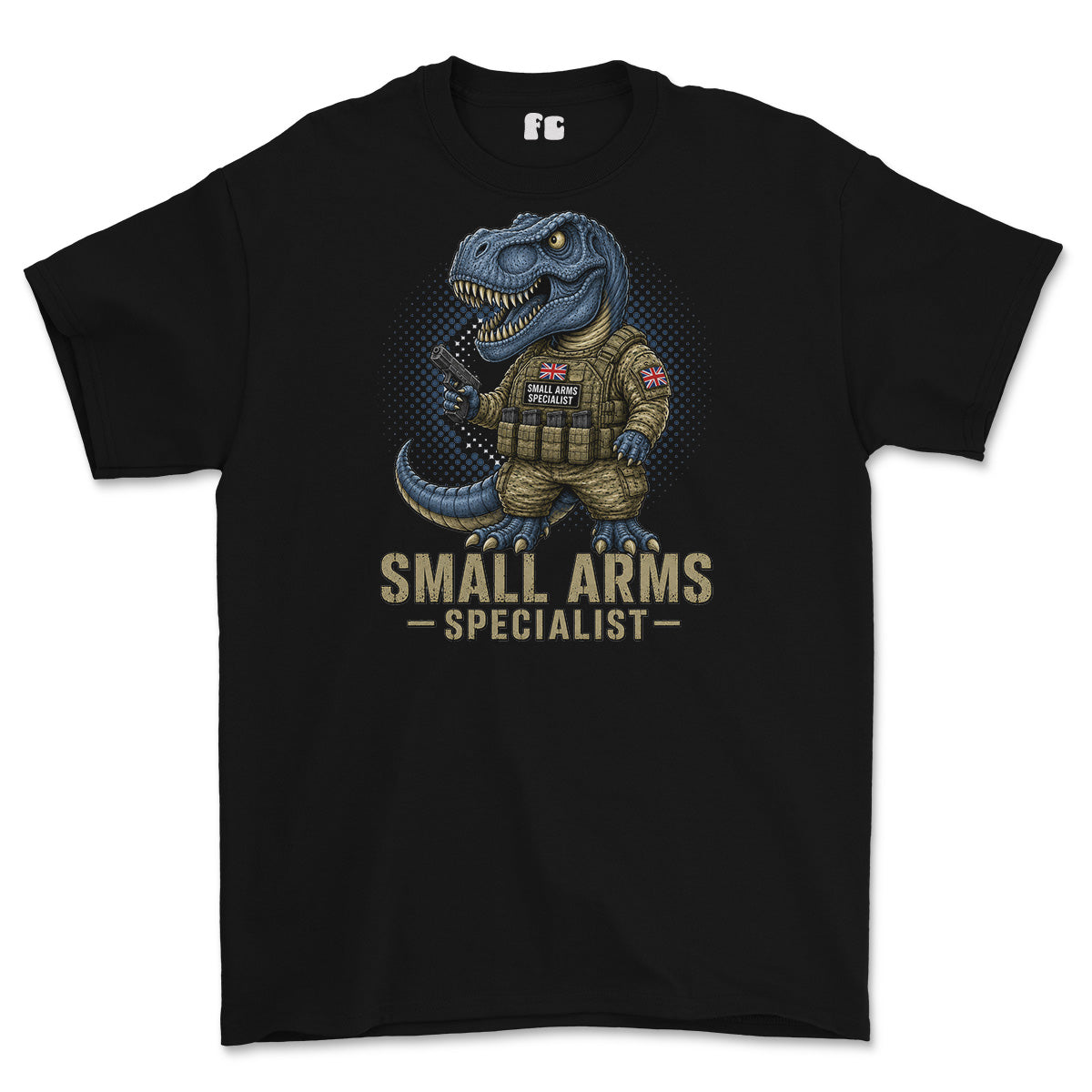 Small Arms Specialist T-Rex Printed T-Shirt - Black