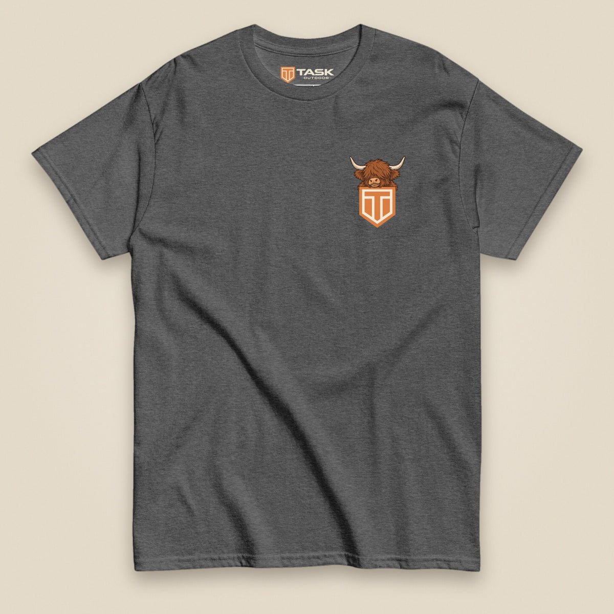 Clag Appreciation Society Double Sided T-Shirt in Dark Heather, front view