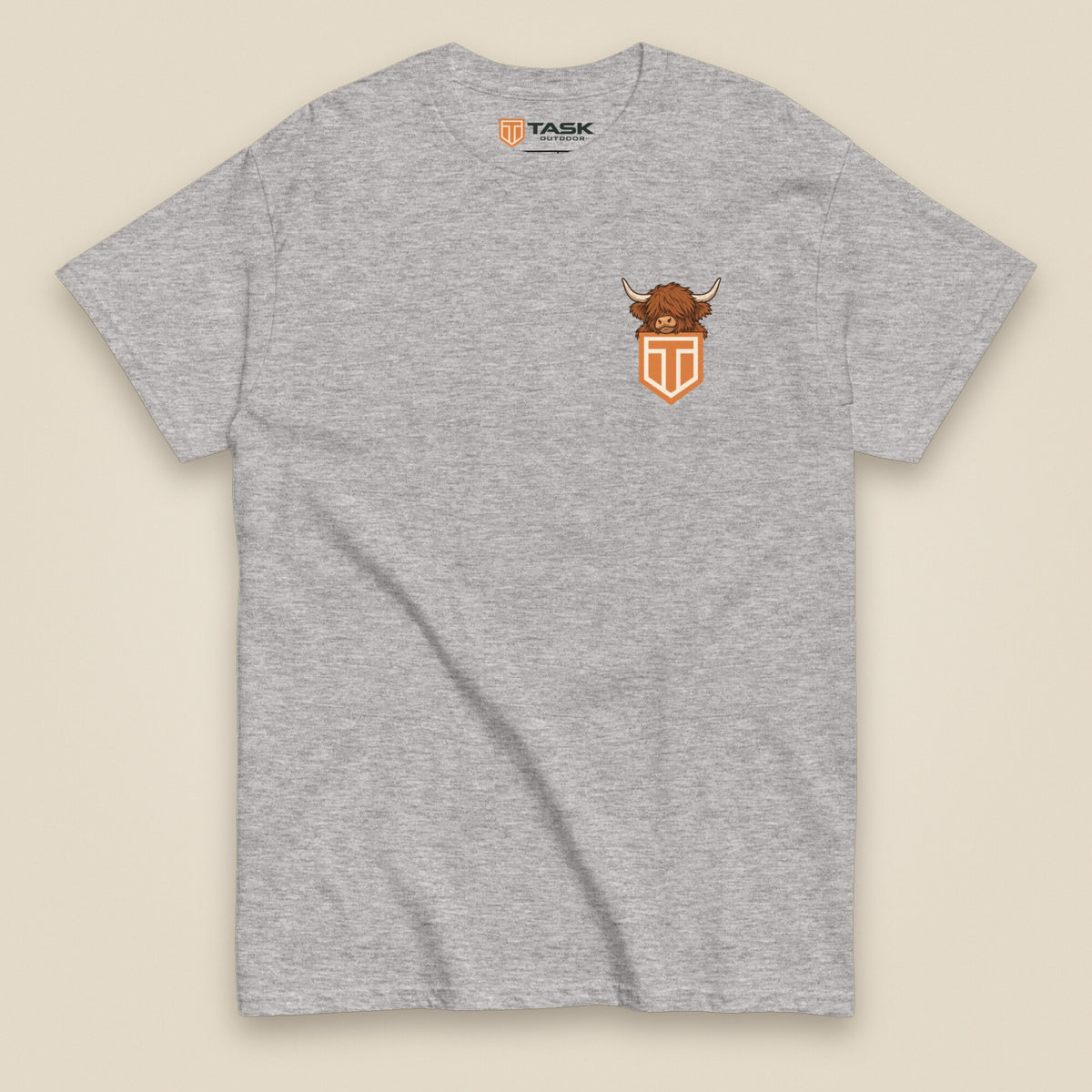 Clag Appreciation Society Double Sided T-Shirt in Sport Grey, front view