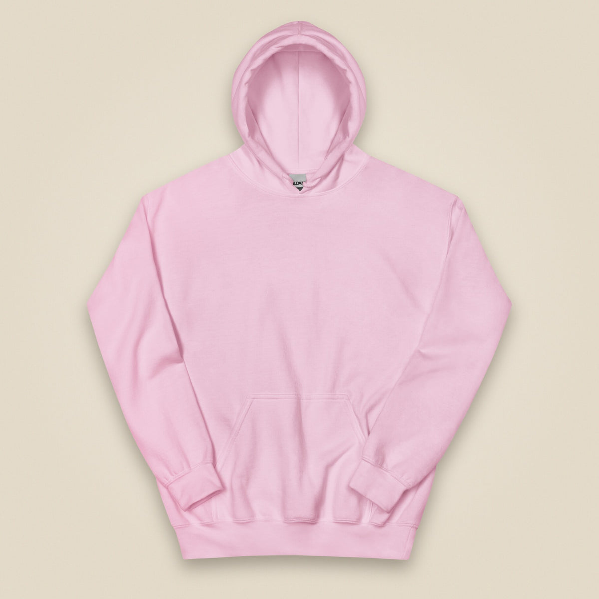 Drone Pilot Heavy Blend Back Print Hoodie in Light Pink, front view