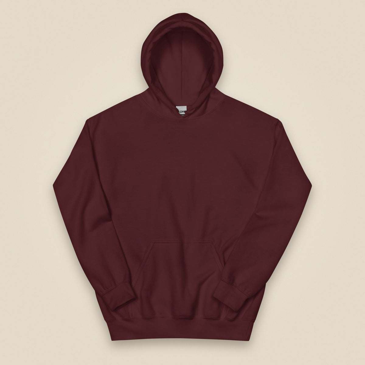 Drone Pilot Heavy Blend Back Print Hoodie in Maroon, front view