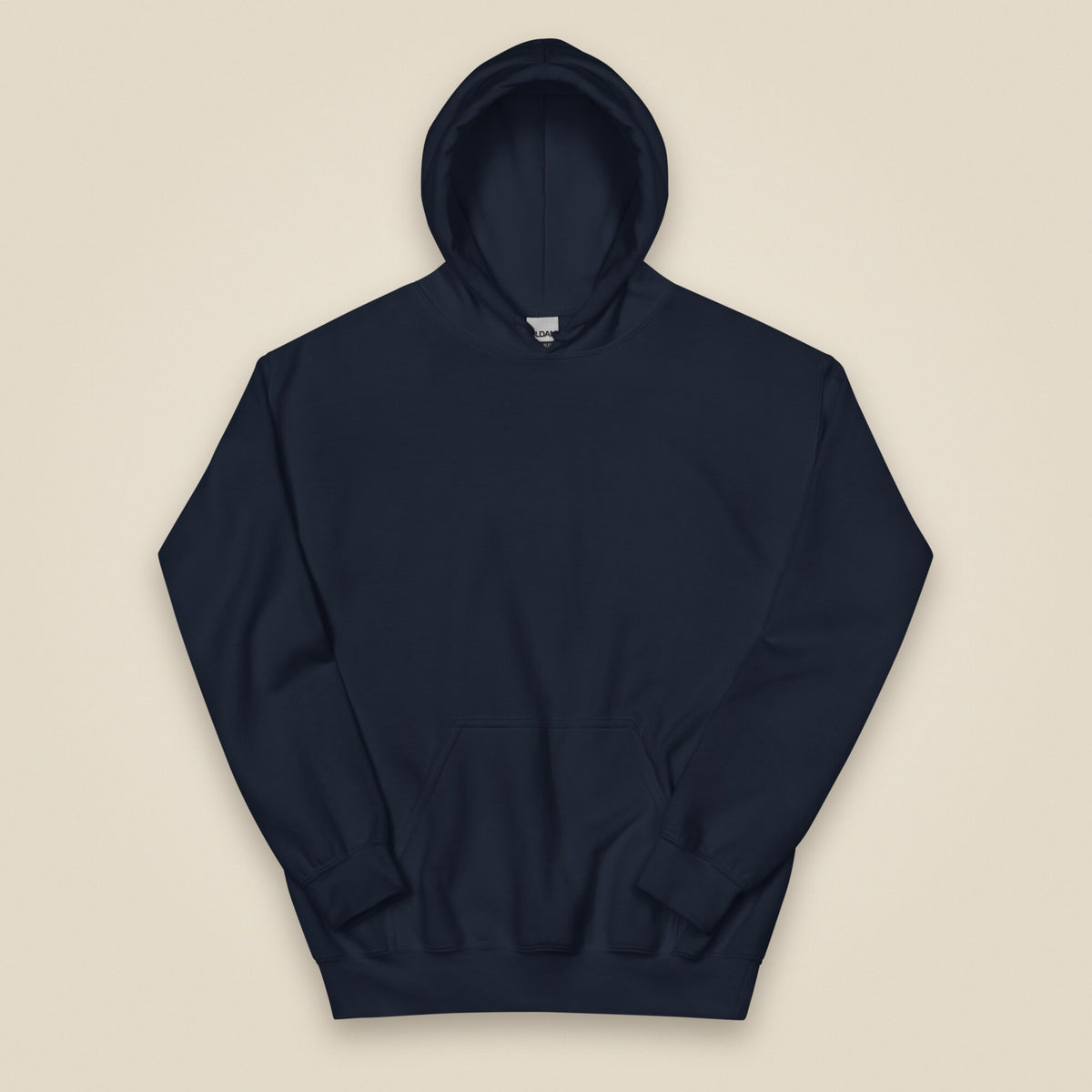 Drone Pilot Heavy Blend Back Print Hoodie in Navy, front view