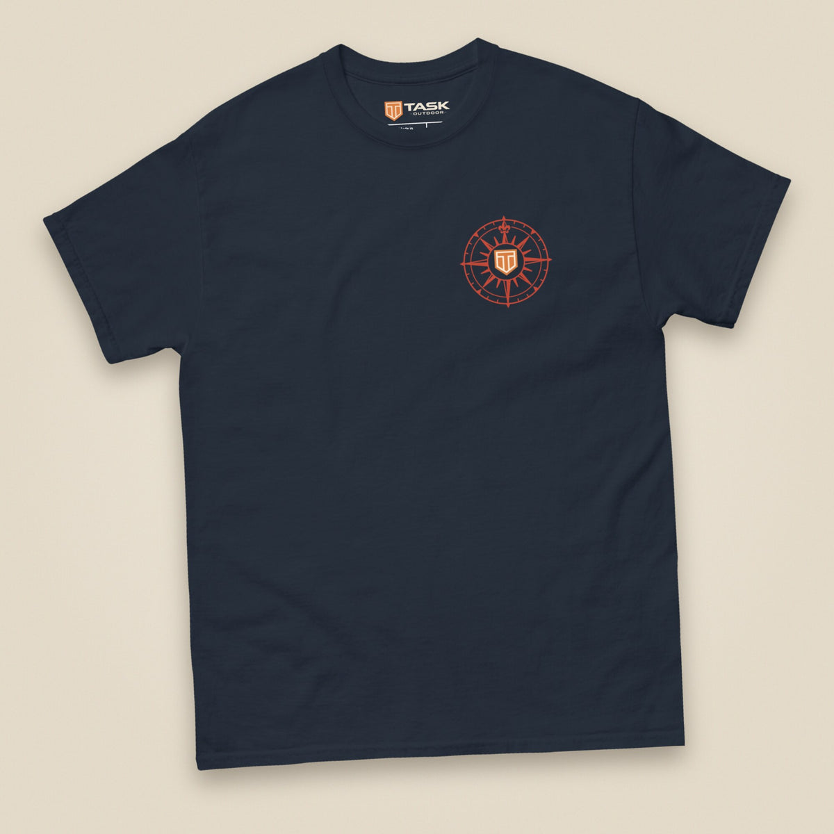 Not All Who Wander Double Sided Unisex T-Shirt in Navy, front view