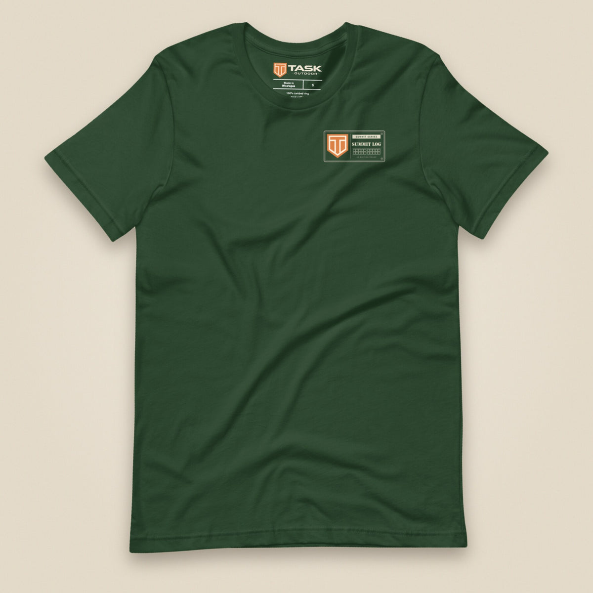 Summit Log 20 Peak Bagging Premium Double Sided T-Shirt in Forest, front view