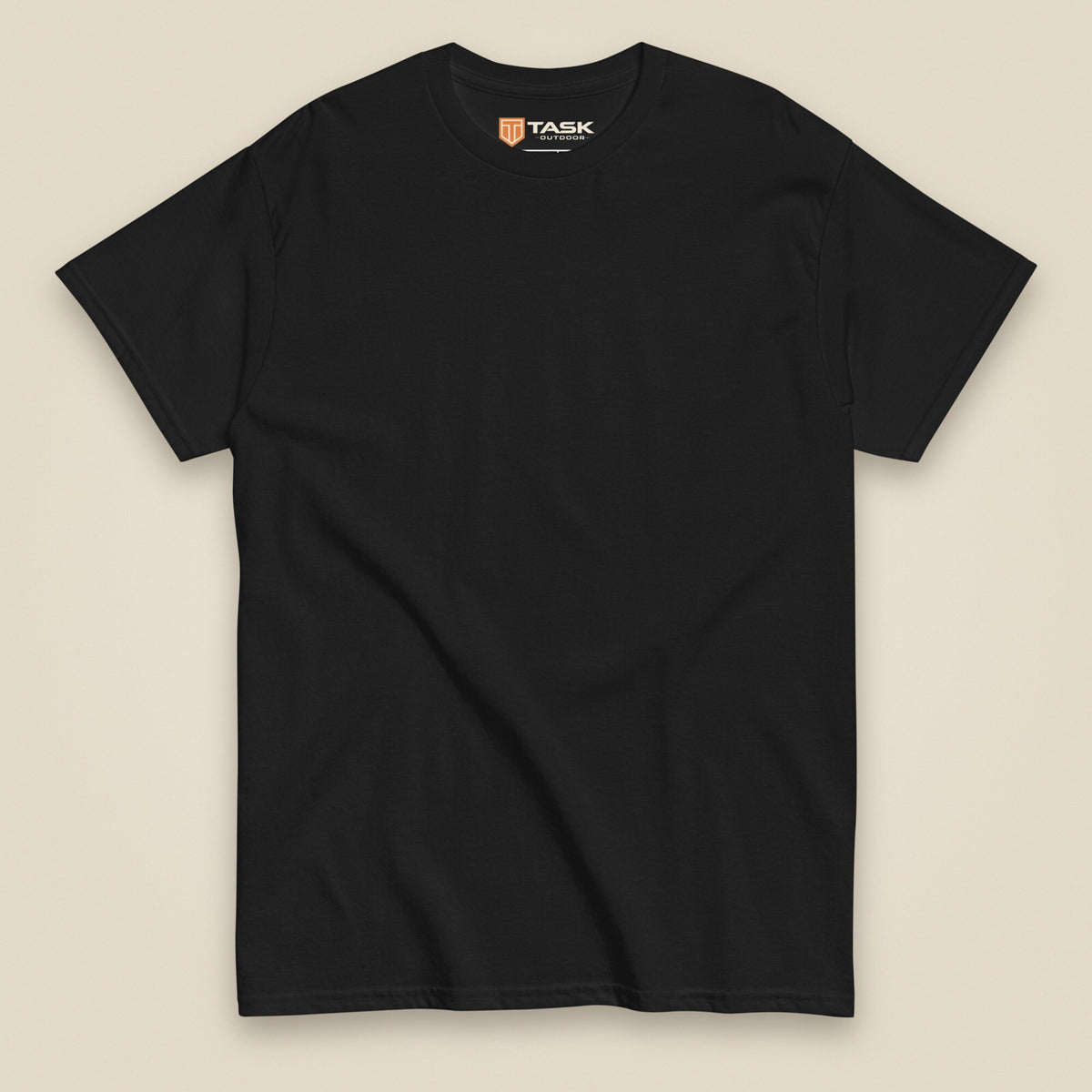 Tactybara Back Print T-Shirt in Black, front view
