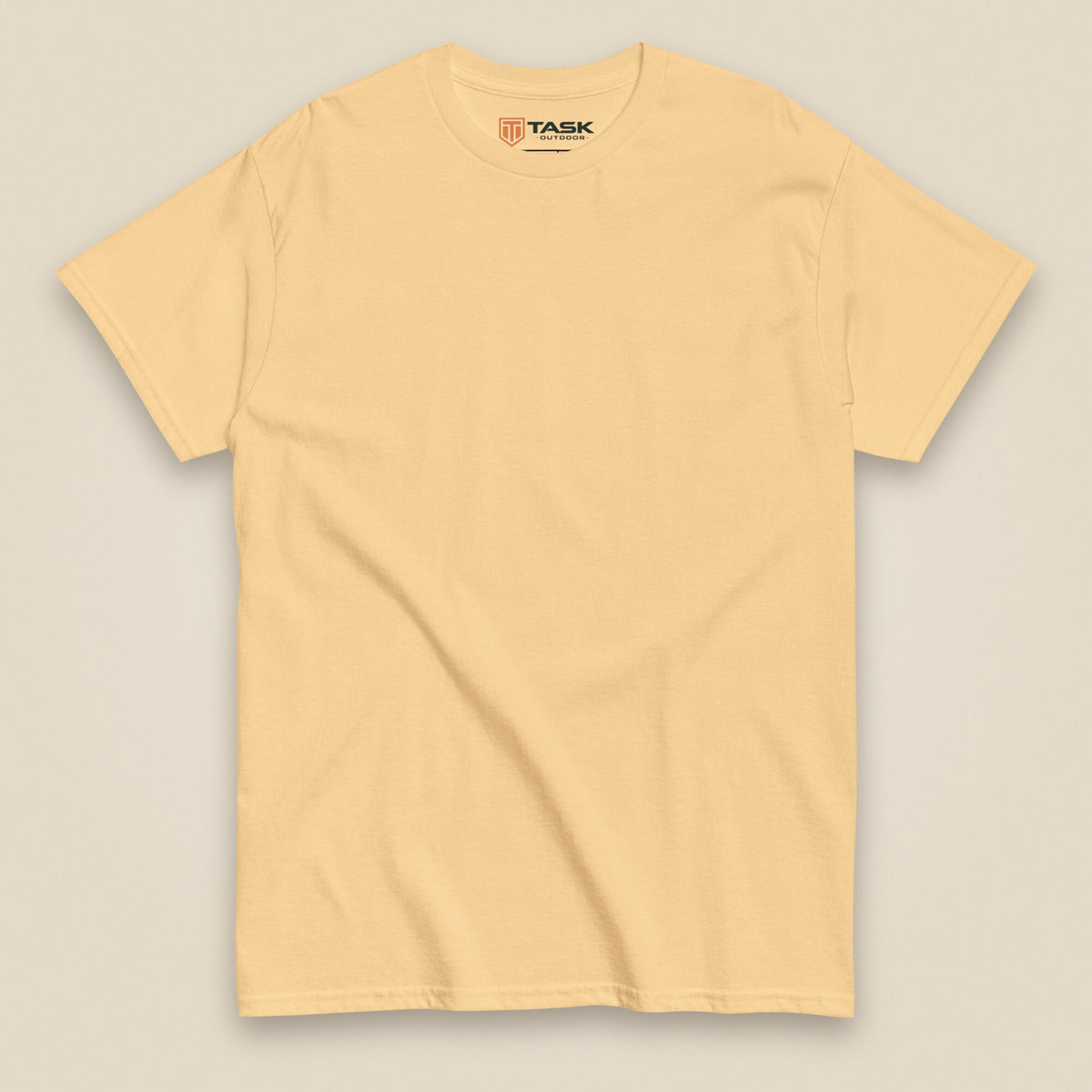 Tactybara Back Print T-Shirt in Yellow Haze, front view