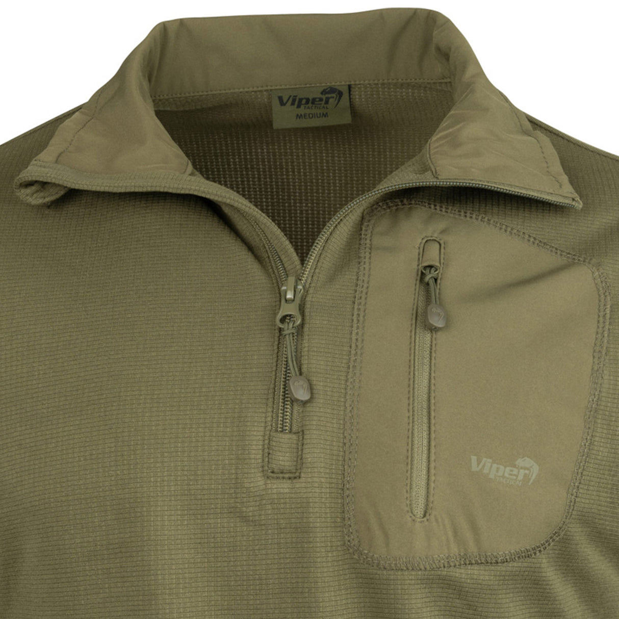 Viper Technical Mid-Layer Fleece Top Olive Green | Task Outdoor