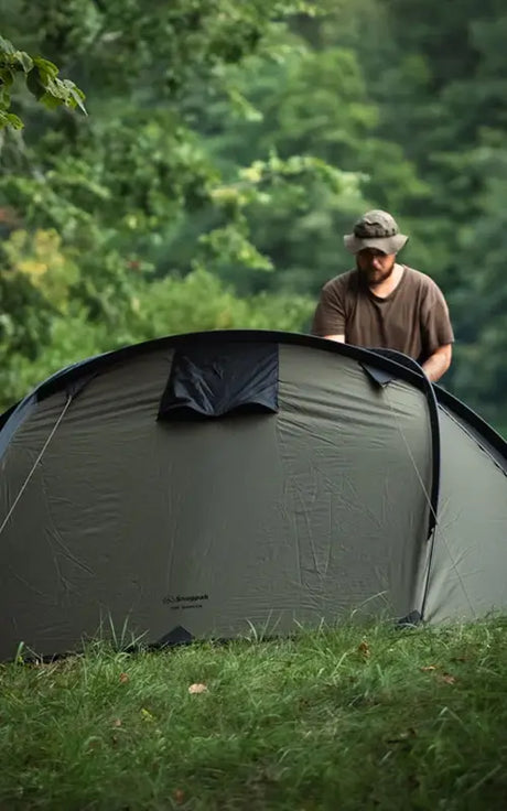 Snugpak tent being used outdoors for camping