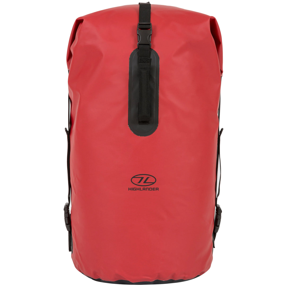 Highlander Troon Tri-Laminate Duffle Dry Bag 70L in red from the front on white background