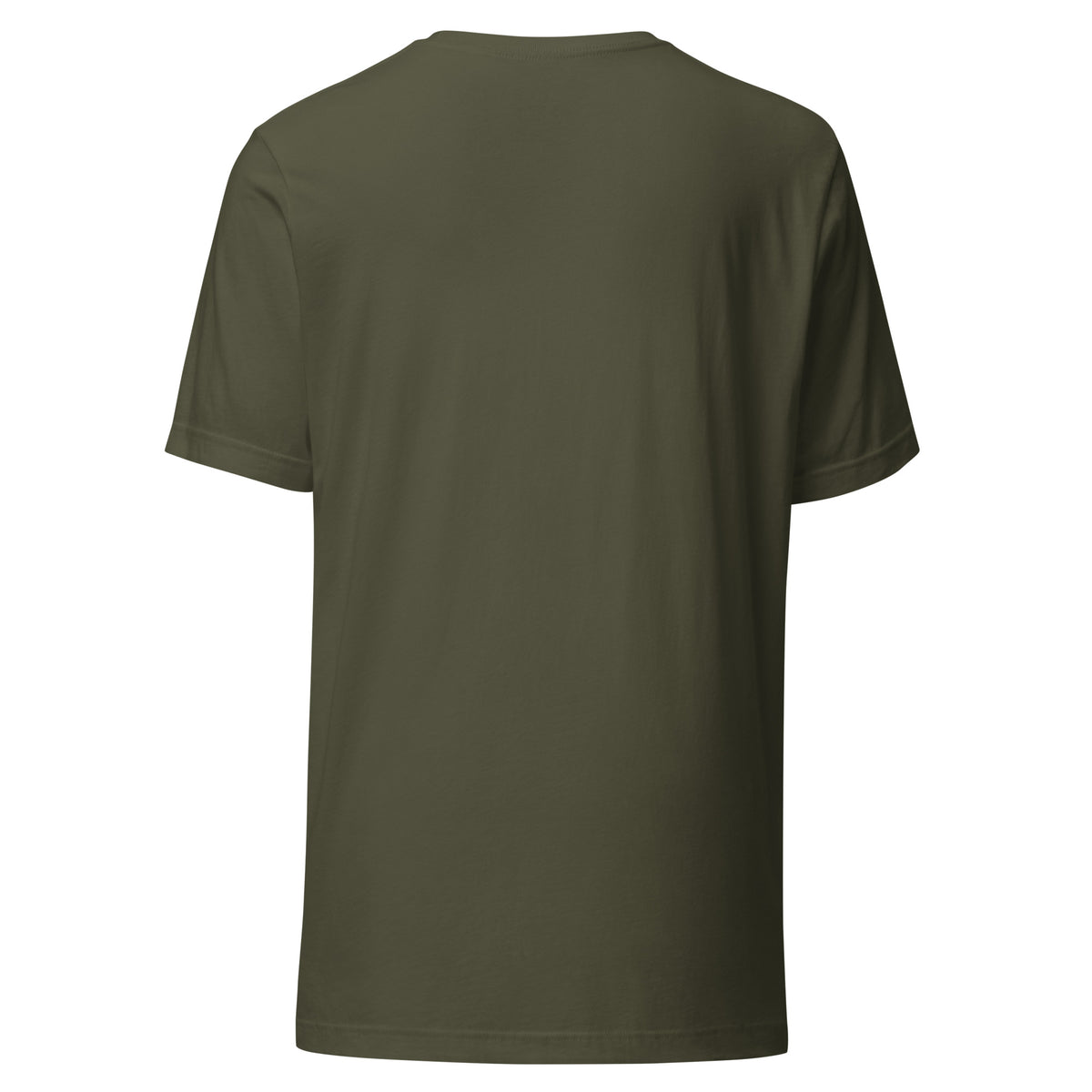 Adventure Before Dementia Camping T-Shirt in Military Green, plain back view