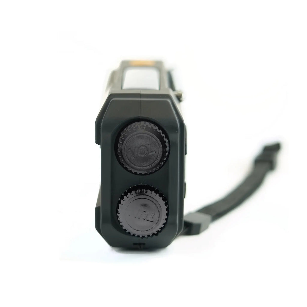 Highlander Universal Survival Emergency Hub radio from the right side on white background