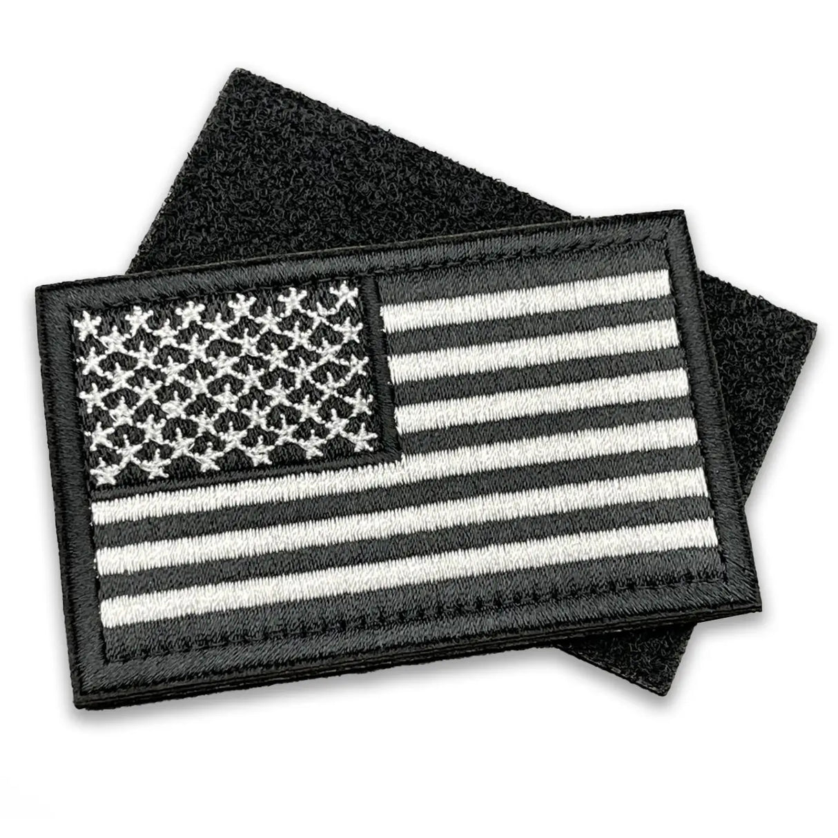 Black USA Flag Patch, Hook & Loop, 8cm | Task Outdoor