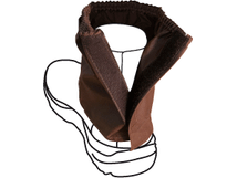Oilskin sox saver opened at the Velcro seam to wrap round a boot