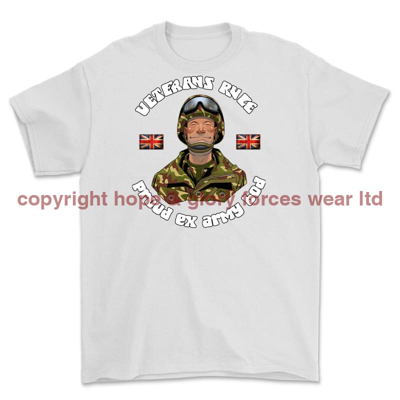 Veterans Rule 'Army Bod' Printed T-Shirt - White