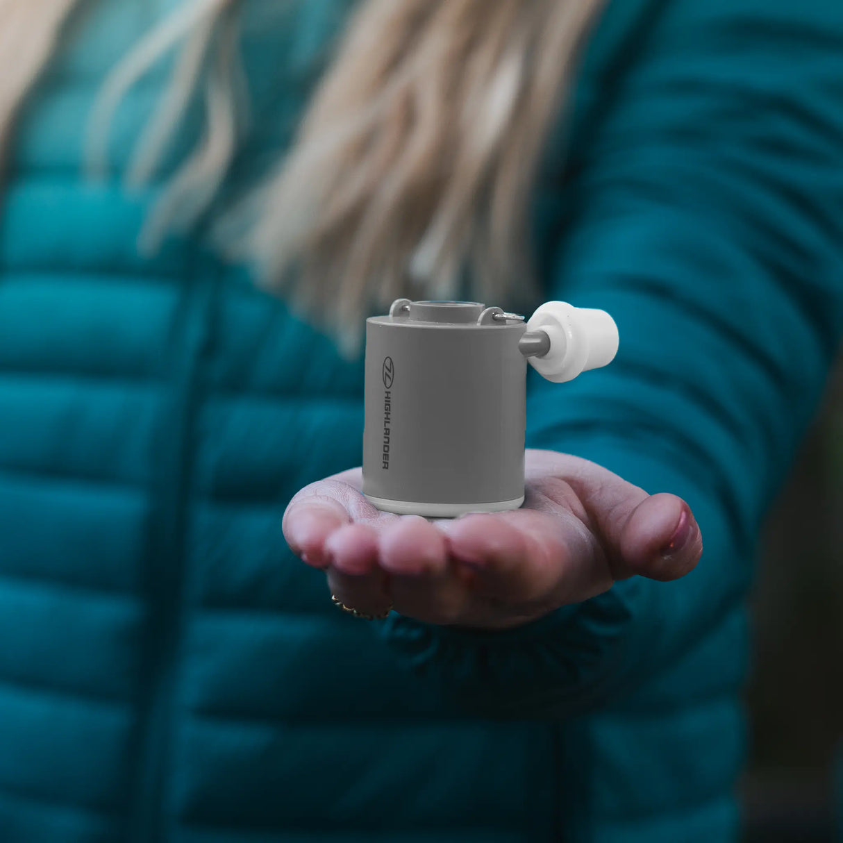 Highlander Wee Banshee Micro Lightweight Air Pump with Light in the outdoors