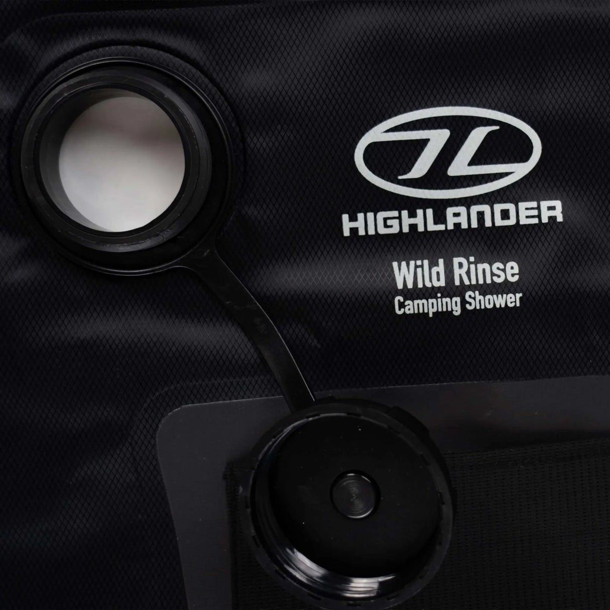 Highlander Wild Rinse Camping Solar Shower 15L on white background