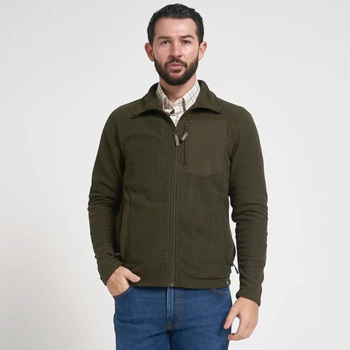 Jack Pyke Lightweight Z Fleece Jacket Dark Olive | Task Outdoor