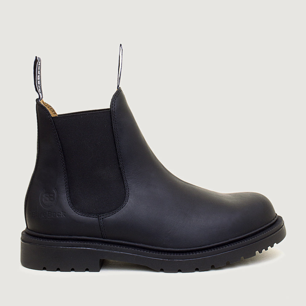 Bareback Detroit Steel Toe Cap Work Boots - Black colourway front
