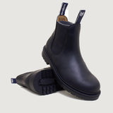Bareback Detroit Steel Toe Cap Work Boots - Black angled view