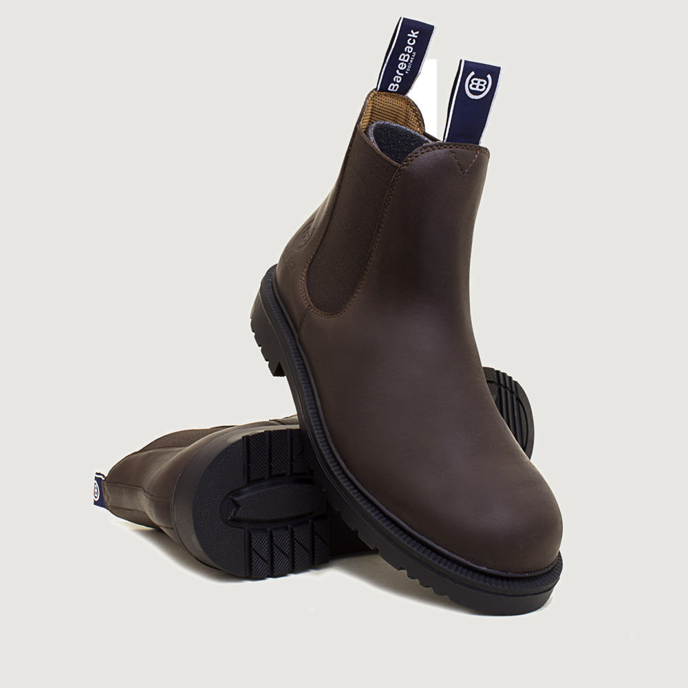 Bareback Detroit Steel Toe Cap Work Boots - Brown rear view