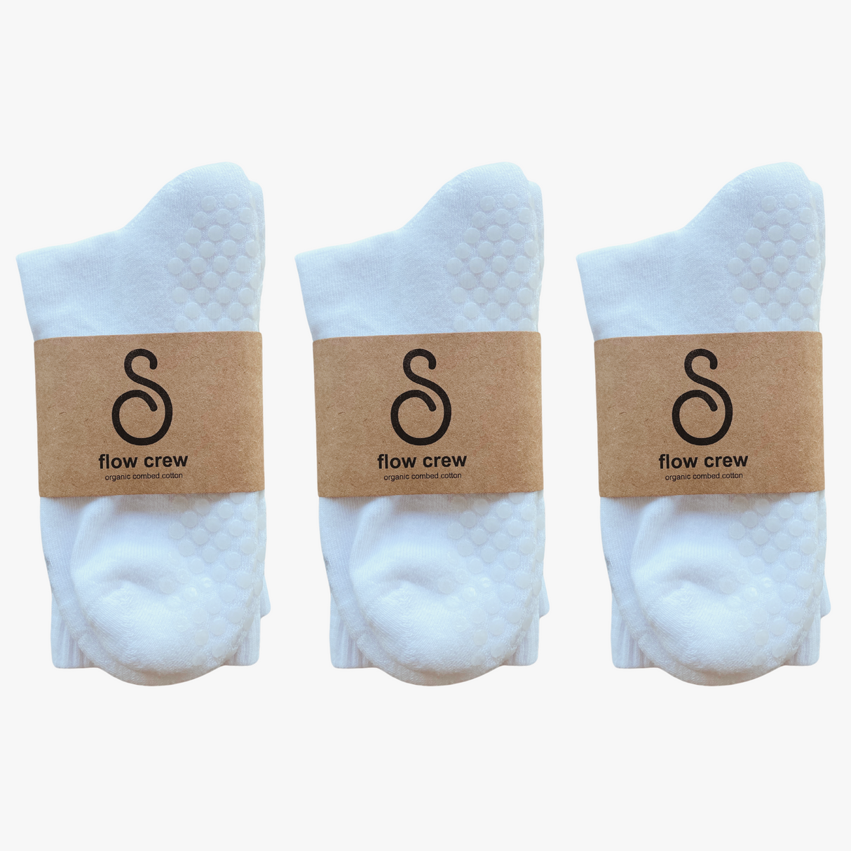 hipSwan Flow Crew Grip Socks