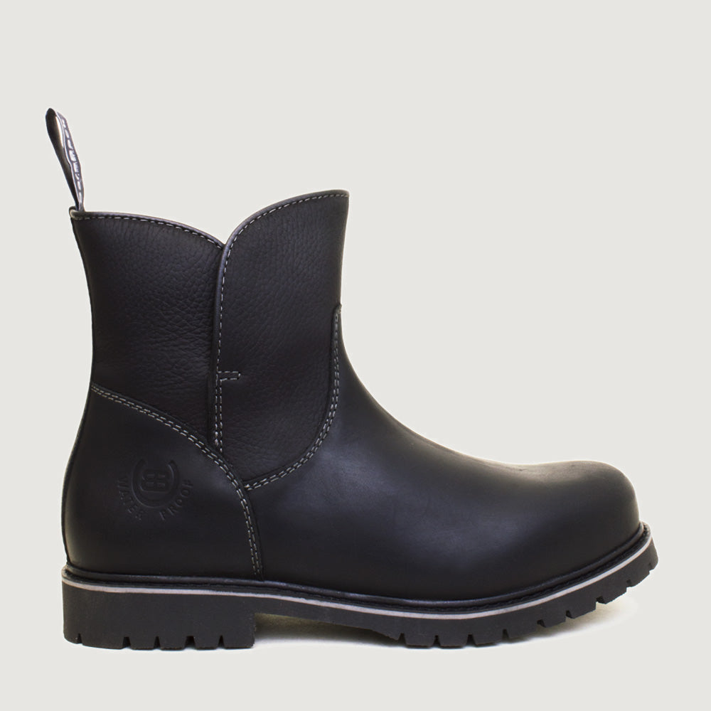 Bareback Quebec Waterproof Ankle Boots - Black colourway front