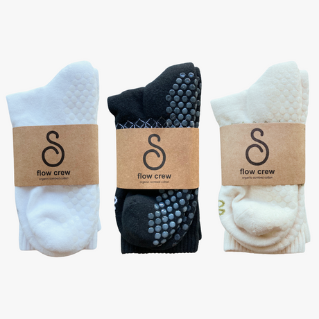 hipSwan Flow Crew Grip Socks