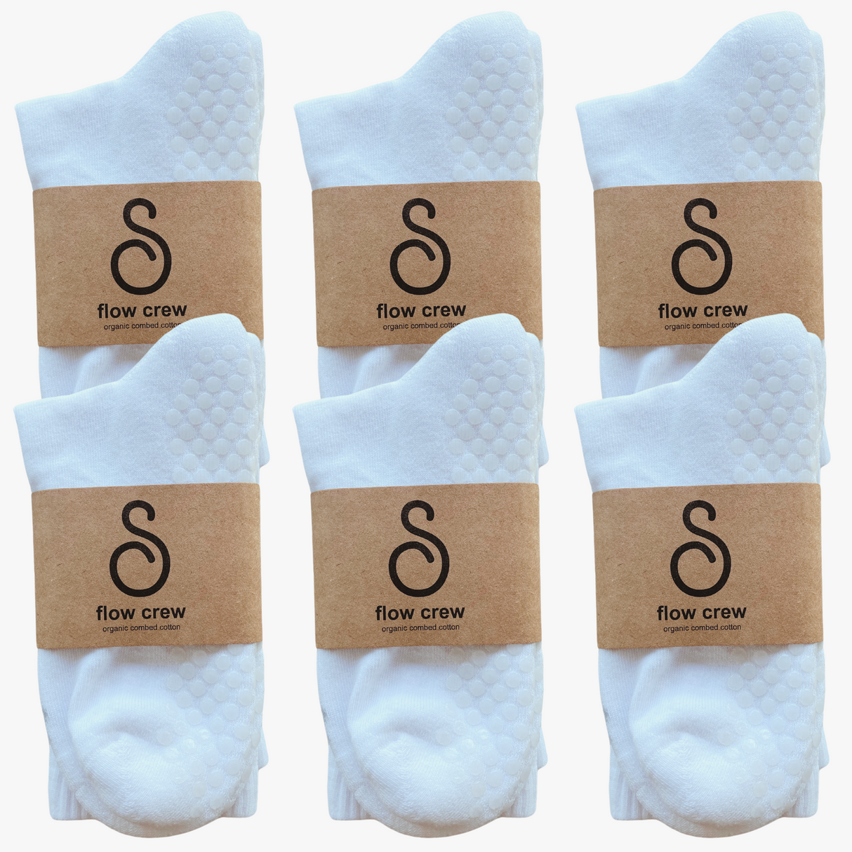 hipSwan Flow Crew Grip Socks
