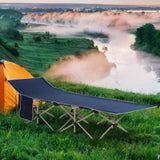 Outsunny Single Person Folding Camping Bed - Blue