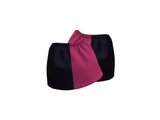 Pair of navy and pink children's harlequin sox savers