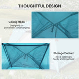 Outsunny 3-4 Person Camping Tent - Navy Blue & Light Blue ceiling hook detail