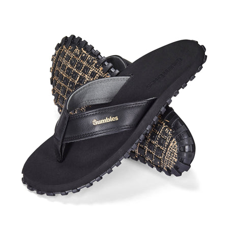 Gumbies Vegovert Flip-Flops - Women's Black colourway front