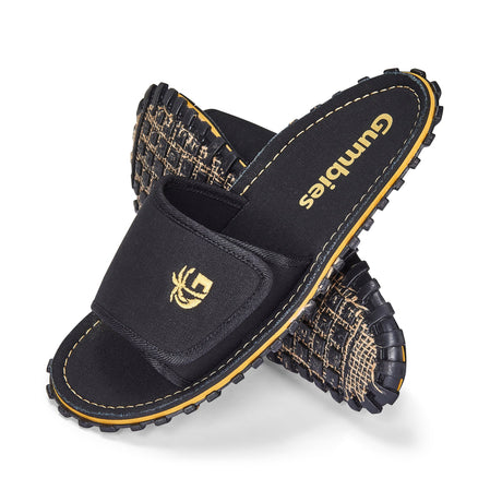 Gumbies Strider Sliders - Men's Black colourway front