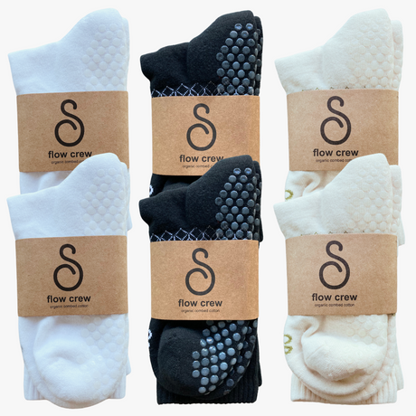 hipSwan Flow Crew Grip Socks
