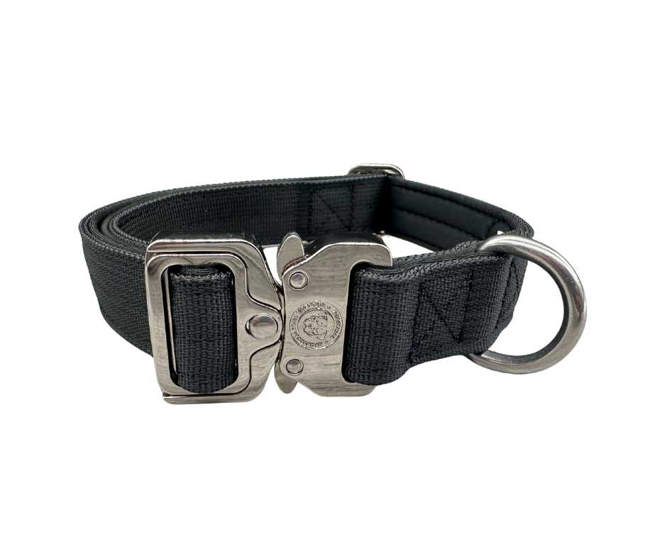 BTactical 2.5cm Nylon Dog Collar - Midnight Black