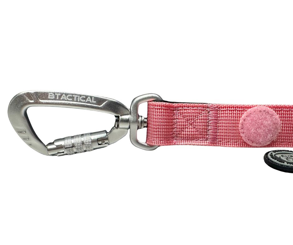 BTactical Nylon Carabiner Clip Dog Lead - Pretty Pink