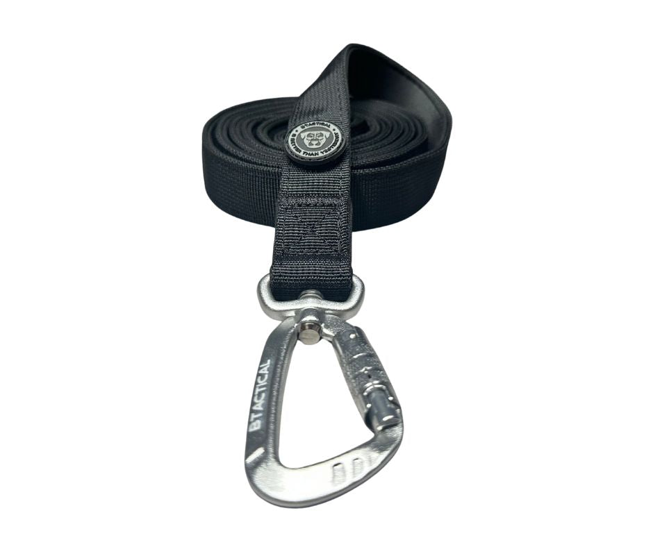 BTactical Nylon Carabiner Clip Dog Lead - Midnight Black