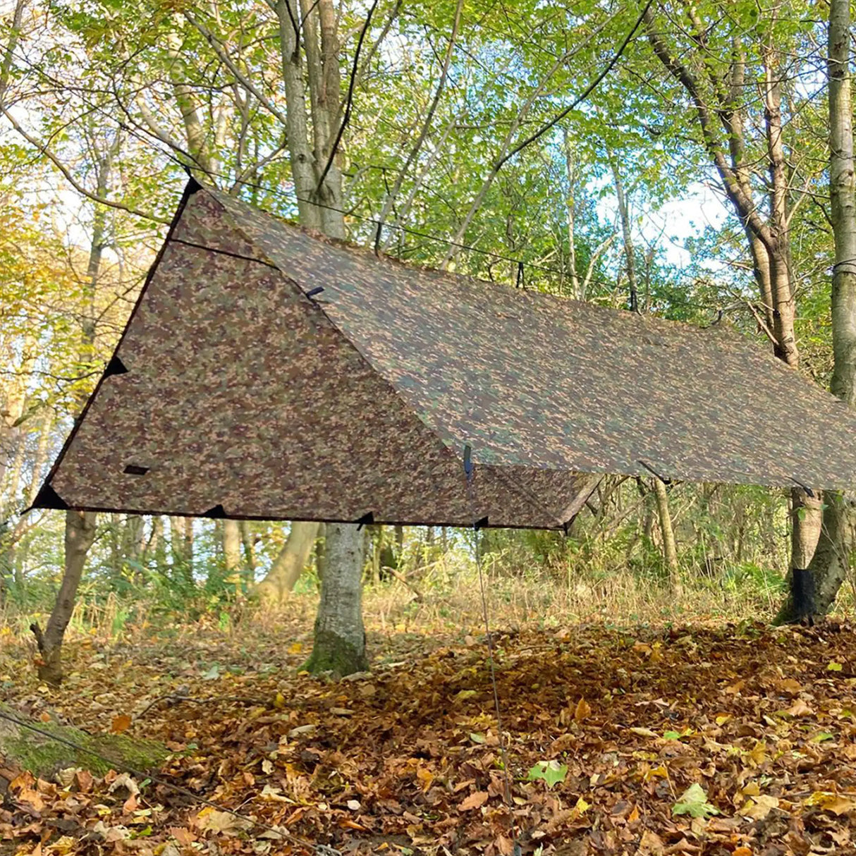 DD Tarp 3.5x3.5 in MC Camo for bushcraft