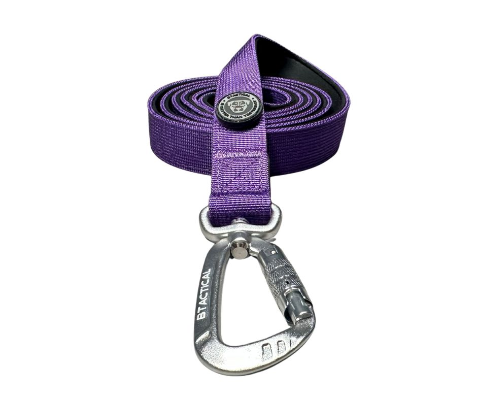 BTactical Nylon Carabiner Clip Dog Lead - Lavender Purple