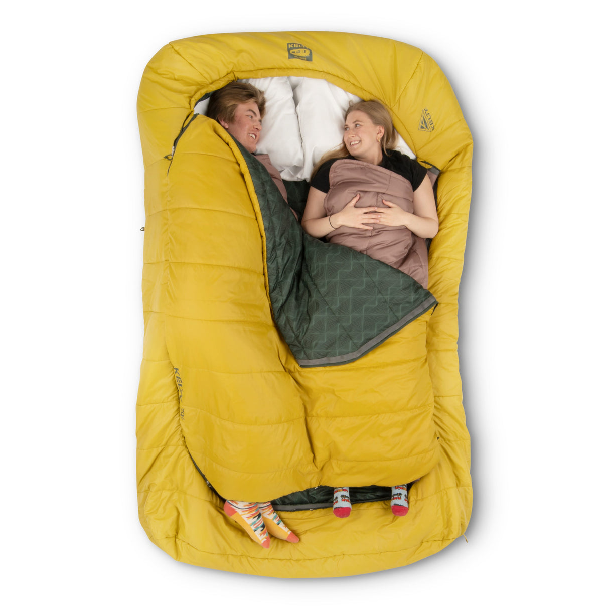 Kelty Tru Comfort Doublewide 20 Sleeping Bag - Olive Oil Gamescape alternate view 4