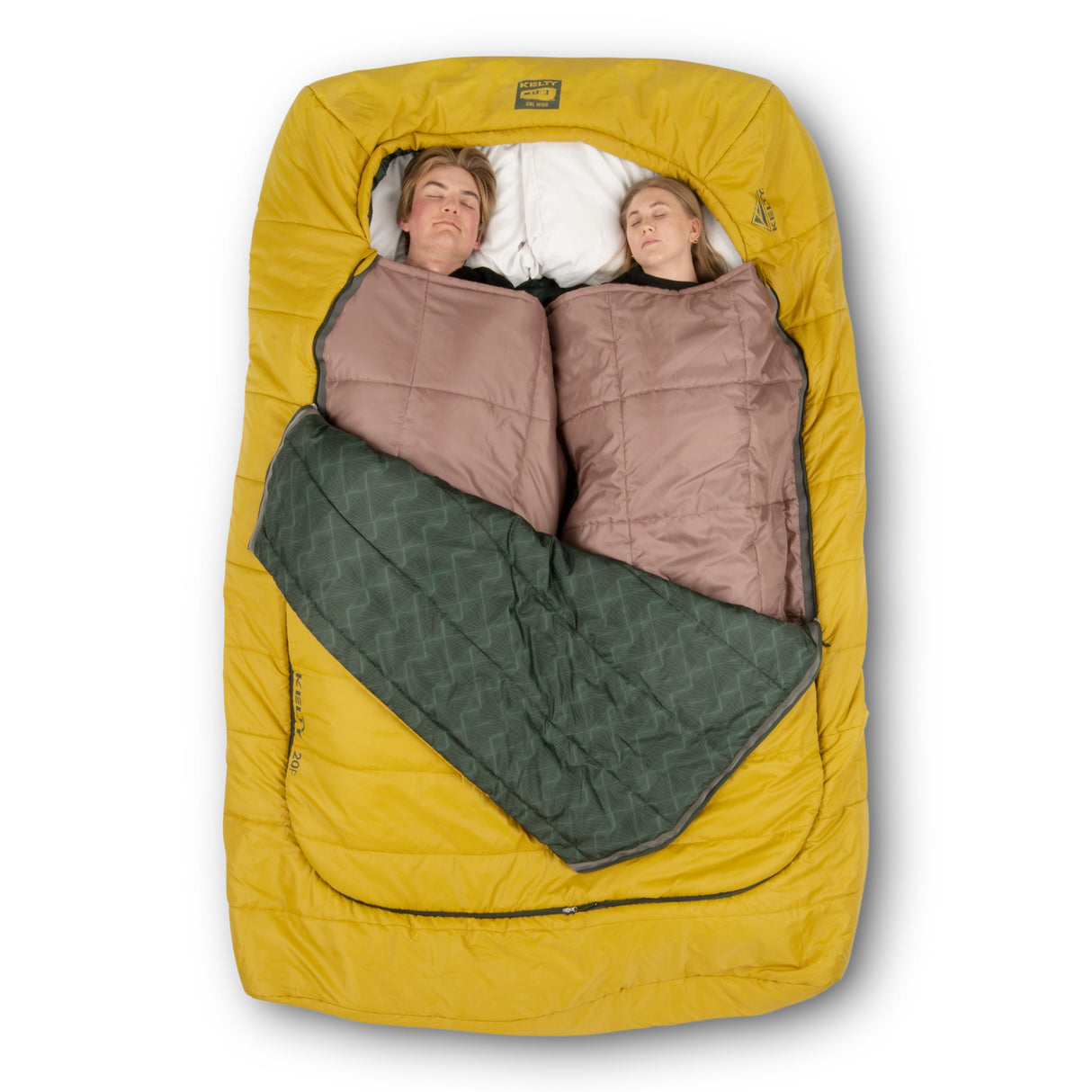 Kelty Tru Comfort Doublewide 20 Sleeping Bag - Olive Oil Gamescape alternate view 5