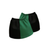 Pair of black and emerald green children's harlequin sox savers