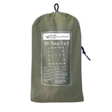 DD Tarp 3x3m in forest green on white background